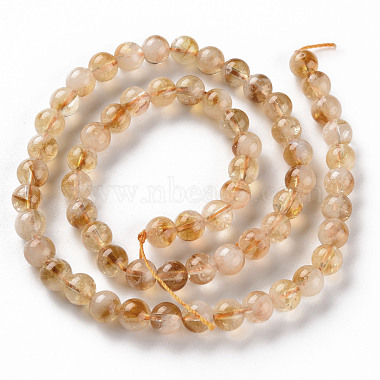 Chapelets de perles de citrine naturelle(G-S362-105B)-2
