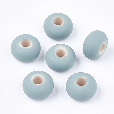 16mm Aqua Rondelle Acrylic Beads