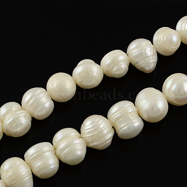 9mm White Potato Pearl Beads