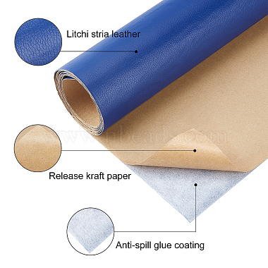 Gorgecraft 1 Sheet Rectangle PVC Leather Self-adhesive Fabric(DIY-GF0004-20E)-3