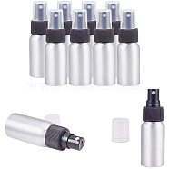 Refillable Aluminum Bottles, Salon Hairdresser Sprayer, Water Spray Bottle, Platinum, Black, 10.4x3.2cm, Capacity: 30ml(MRMJ-PH0001-13B)