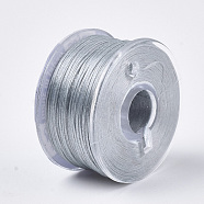 Special Coated Polyester Beading Threads for Seed Beads, Dark Gray, 0.1mm, about 50yards/roll(OCOR-R038-23)