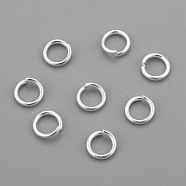 304 Stainless Steel Jump Rings, Open Jump Rings, Silver, 18 Gauge, 6x1mm, Inner Diameter: 4mm(STAS-H380-09S-B)