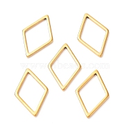 201 Stainless Steel Linking Rings, Rhombus, Golden, 15.5x10x1mm(STAS-C030-10A-G)