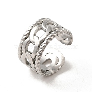 201 Stainless Steel Finger Rings, Stainless Steel Color, 11.5mm, US Size 7 3/4(17.9mm)(RJEW-H223-03P-11)