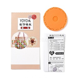 Yo Yo Maker Tool, for DIY Fabric Needle Knitting Flower, Round, Orange, 90x6.3mm(DIY-H120-A01-02)