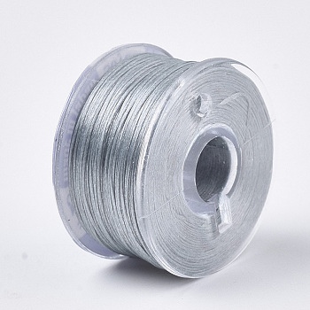 Special Coated Polyester Beading Threads for Seed Beads, Dark Gray, 0.1mm, about 50yards/roll
