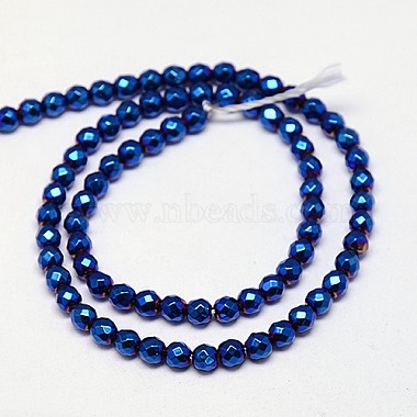 Electroplate Non-magnetic Synthetic Hematite Beads Strands(G-J169B-3mm-03)-2