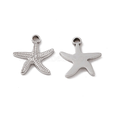 Stainless Steel Color Starfish 201 Stainless Steel Pendants