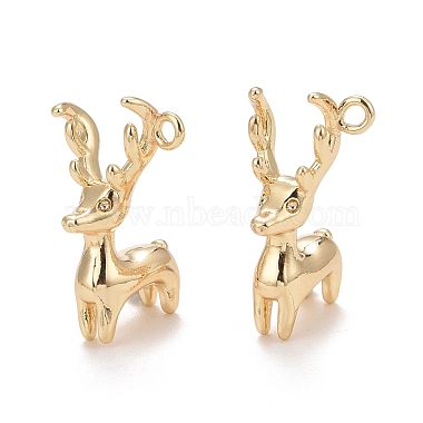 Light Gold Deer Brass Pendants