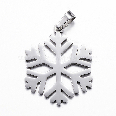 Stainless Steel Color Snowflake Stainless Steel Pendants