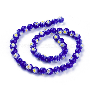 Round Millefiori Glass Beads Strands(LK-P002-02)-2
