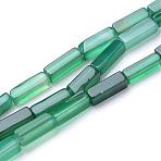 Natural Agate Bead Strands, Dyed & Heated, Cuboid, 13~14x4~5x4~5mm, Hole: 1mm, about 29~31pcs/strand, 15.3 inch(G-R299-29)