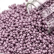 TOHO Round Seed Beads, Japanese Seed Beads, (765) Opaque Pastel Frost Plumeria, 11/0, 2.2mm, Hole: 0.8mm, about 1110pcs/bottle, 10g/bottle(SEED-JPTR11-0765)