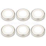 SUPERFINDINGS 304 Stainless Steel Lid, Flat Round, Stainless Steel Color, 8.75x2cm, Hole: 48mm(STAS-FH0001-35)