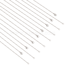 20Pcs 304 Stainless Steel Cable Chains Necklaces Set for Men Women, Stainless Steel Color, 19.69 inch(500mm)(NJEW-NB0001-10)
