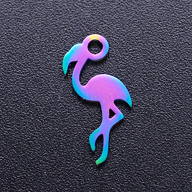 Multi-color Bird Stainless Steel Charms