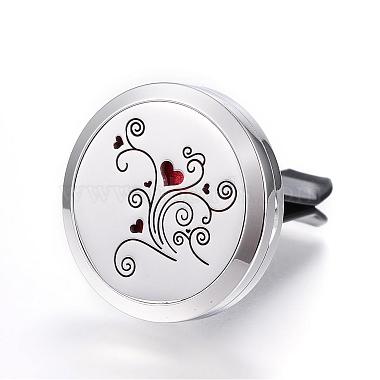 Red Flat Round Stainless Steel Decoration