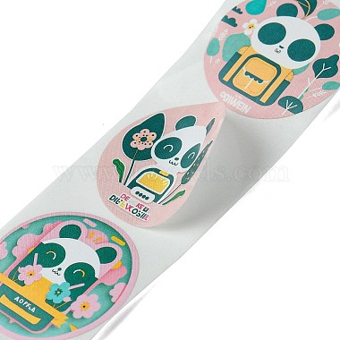 Cartoon Patterns Paper Gift Sticker Rolls(DIY-R083-03B)-2