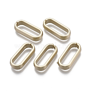 Spray Painted CCB Plastic Linking Rings, Quick Link Connectors, For Jewelry Cable Chains Making, Oval, Gold, 29x13x6mm, Inner Diameter: 7.5x24mm(CCB-R104-22-02)