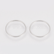 304 Stainless Steel Linking Ring, Ring, Stainless Steel Color, 16x0.8mm(STAS-S079-13A)