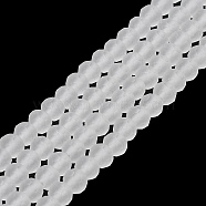 Transparent Glass Beads Strands, Faceted, Frosted, Rondelle, WhiteSmoke, 3.5mm, Hole: 1mm(EGLA-A034-T3mm-MD19)