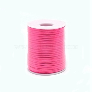 Polyester Cord, with Spool, for Beading Jewelry Making, Deep Pink, 2.5mm, about 50m/roll(PJ-TAC0001-22K)