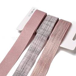 9 Yards 3 Styles Polyester Ribbon, for DIY Handmade Craft, Hair Bowknots and Gift Decoration, Light Pink Palette, Misty Rose, 1~1-1/8 inch(25~28mm), about 3 yards/style(SRIB-A014-B11)