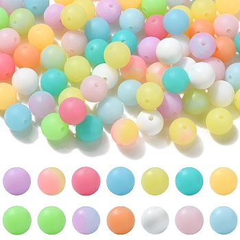 100Pcs Luminous Silicone Beads, Round, Glow in the Dark Beads, Mixed Color, 12x11.5mm, Hole: 2mm