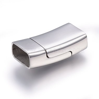 304 Stainless Steel Magnetic Clasps with Glue-in Ends(STAS-E440-39P)-2