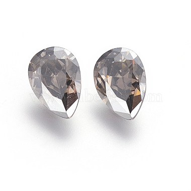 Electroplated Cubic Zirconia Pointed Back Cabochons(ZIRC-I024-7x10-04)-2