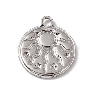 304 Stainless Steel Pendant Cabochon Settings(STAS-P316-05P)-2