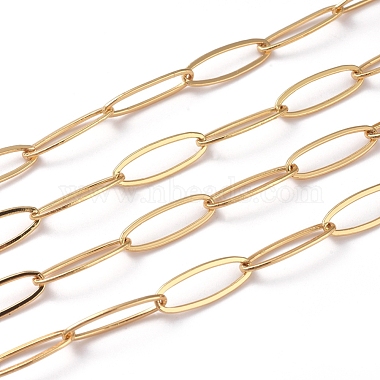 Soldered Brass Paperclip Chains(CHC-G005-24G)-2
