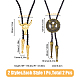 2Pcs 2 Style Adjustable Vintage PU Leather Bolo Ties(NJEW-HY0001-01)-2