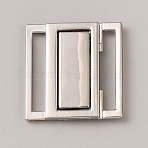 Alloy Belt Buckles, Square, Platinum, 24.5x24x3mm, Hole: 20x3mm(FIND-WH0148-133P)