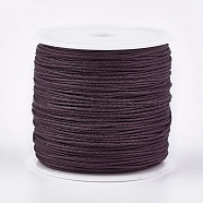 Nylon Thread, Nylon Jewelry Cord for Custom Woven Jewelry Making, Coconut Brown, 0.8mm, about 49.21 yards(45m)/roll(NWIR-K022-0.8mm-03)