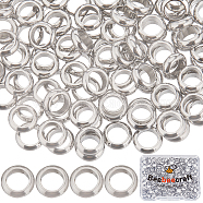 200Pcs 201 Stainless Steel Spacer Beads, Flat Round, Stainless Steel Color, 6x2mm, Hole: 4mm(STAS-BBC0004-35)