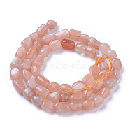 Natural Sunstone Beads Strands, Nuggets, 5~9x5~7mm, Hole: 1mm, about 55~57pcs/strand, 15.4 inch(39cm)(G-P433-14)