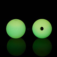Two Tone Luminous Silicone Beads, DIY Nursing Necklaces and Bracelets Making, Round, Yellow Green, 11.5mm, Hole: 2mm(SIL-I002-01A)