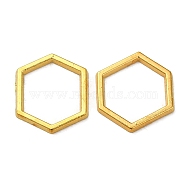 Alloy Linking Rings, Hexagon, Golden, 12x14x1mm(PALLOY-E446-06C-G)