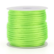 Nylon Cord, Satin Rattail Cord, for Beading Jewelry Making, Chinese Knotting, Green Yellow, 1.5mm, about 16.4 yards(15m)/roll(NWIR-L006-1.5mm-24)