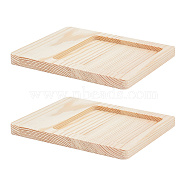 Wood Sticky Note Holder, Notepad Holder, BurlyWood, 12.6x10x1cm, Inner Diameter: 7.75x7.75cm(WOOD-WH0001-07A)