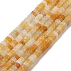Natural Topaz Jade Beads Strands, Heishi Beads, Flat Round/Disc, 4.5x2.5mm, Hole: 0.8mm, about 160pcs/Strand, 15.7 inch(40cm)(G-L528-07A)
