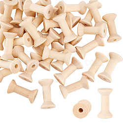 Wooden Bobbins, Sewing Supplies, Column, Moccasin, 40mm(TOOL-OC0001-64)