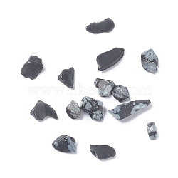 Natural Snowflake Obsidian Chips, 3~11x1~7mm, about 10000pcs/500g(G-D0004-01)