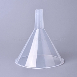 Plastic Funnel Hopper, for Water Bottle Liquid Transfer, Clear, 120x130mm, Mouth: 18mm(AJEW-WH0109-03D)