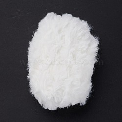 Polyester & Nylon Yarn, Imitation Fur Mink Wool, for DIY Knitting Soft Coat Scarf, White, 3.5~4.5mm(YCOR-C001-01Y)