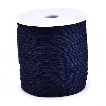 Nylon Thread, Chinese Knotting Cord, Midnight Blue, 1.5mm, about 142.16 yards(130m)/roll
