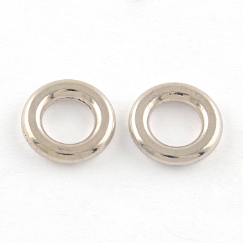 Tibetan Style Alloy Linking Rings, Cadmium Free & Lead Free, Donut, Antique Silver, 10x2mm, Hole: 5.5mm, about 1886pcs/1000g