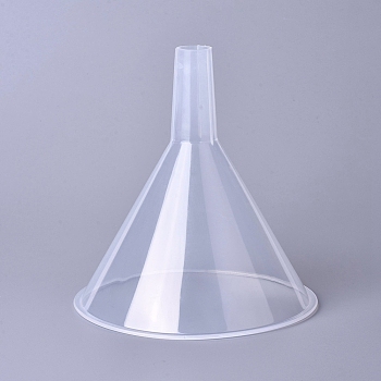 Plastic Funnel Hopper, for Water Bottle Liquid Transfer, Clear, 120x130mm, Mouth: 18mm